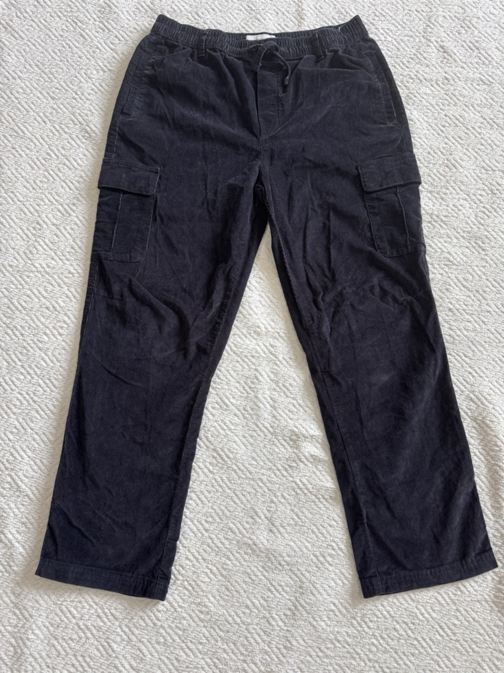 abercrombie kids Black Cargo Corduroy Pants